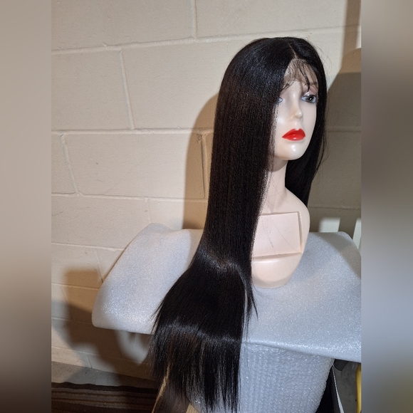 Human Hair Blend Lace Front Wig 35 Inches Long - Picture 3 of 10